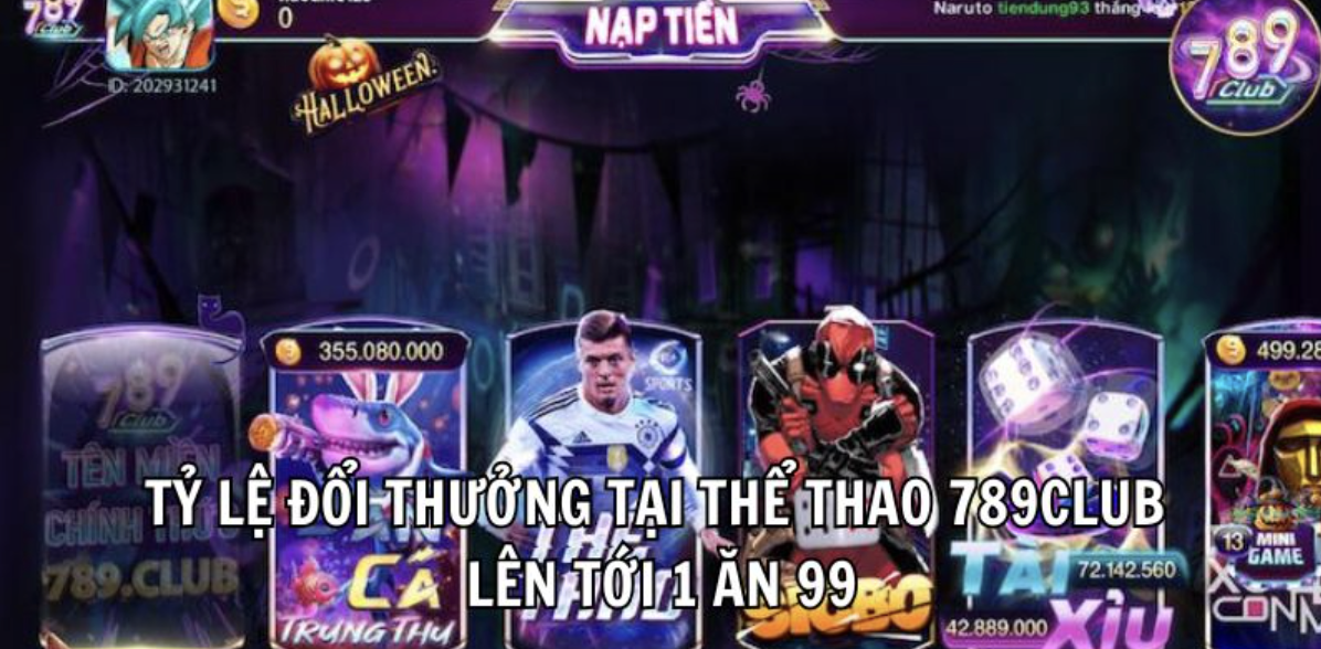 The payout ratio at 789club sports is up to 1 to 99